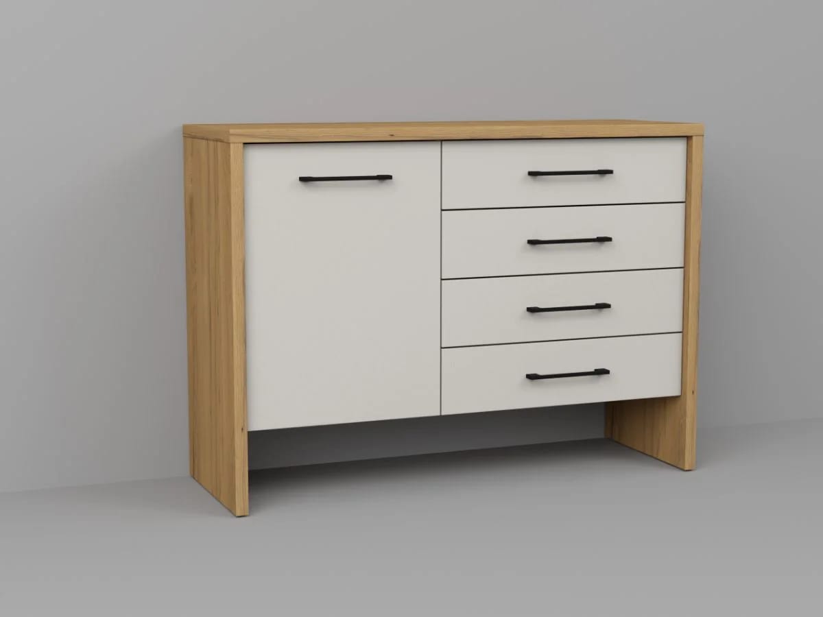 Comoda Axel Hickory/Alb