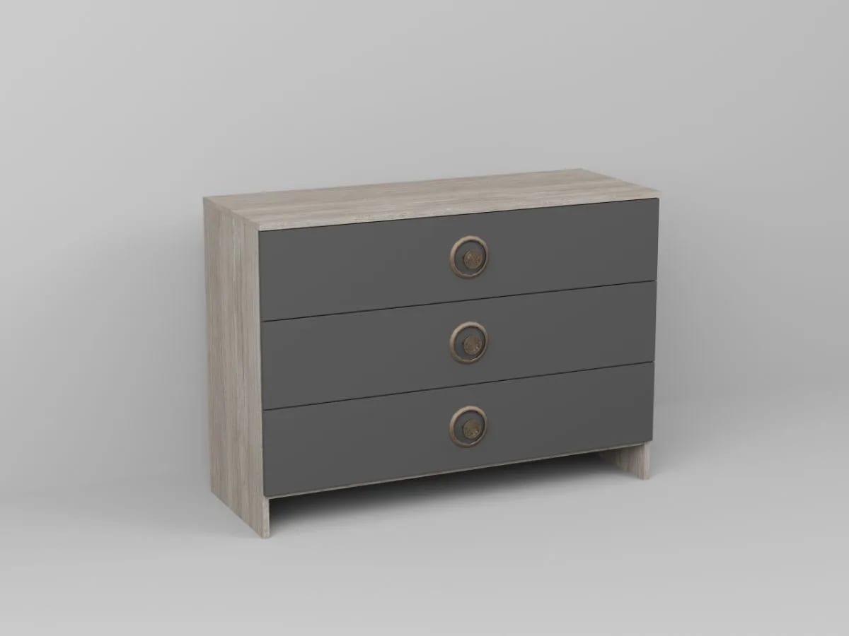 Comoda Noel cu sertare Gri/Stejar K005